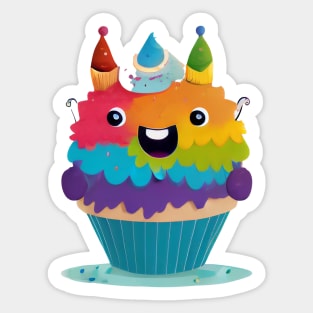 Cupcake Monster Sticker